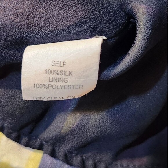 GLAM Silk Dress Short Sleeveless Ruffle Flowy Babydoll Tie Dye Pink Blue‎ Gold M - Picture 9 of 10